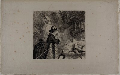 I Zoologisk Have, anden tallerken af Félix Henri Bracquemond