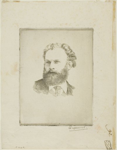 Portræt af Edouard Manet af Félix Henri Bracquemond