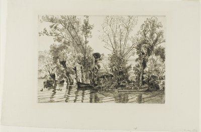 Piletræerne på Mottiaux af Félix Henri Bracquemond
