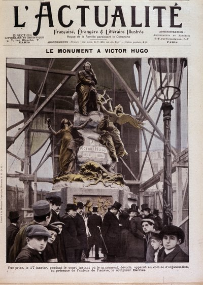 Indvielse af monumentet til Victor Hugo af Barrias, Paris, 17. januar af Félix Joseph Barrias