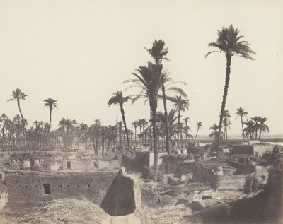 Abaziz, Interior of an Arab Village, 1851-52, trykt 1853-54. af Félix Teynard