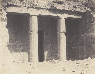 Béni-Haçan, Hypogean Architecture - Tomb of Névothph, 1851-52, trykt 1853-54. af Félix Teynard