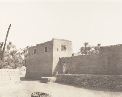 Deir, Carrefour et Habitation Particulière, 1851-52, trykt 1853-54. af Félix Teynard