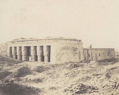 Dendera Tentyris, Athors tempel - generelt syn, 1851-52, trykt 1853-54. af Félix Teynard
