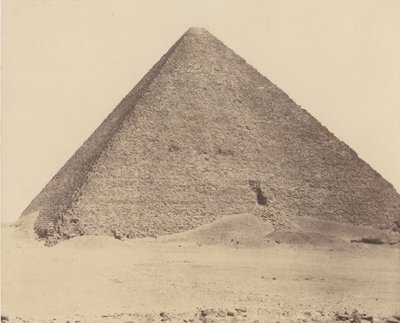 Djizeh Necropolis of Memphis, Pyramid of Cheops Great Pyramid, 1851-52, trykt 1853-54. af Félix Teynard