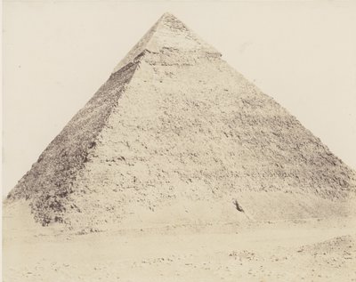 Djizeh Necropolis of Memphis, Pyramid of Chephren, 1851-52, trykt 1853-54. af Félix Teynard