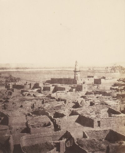 Edfu, General Aspect of the City set from the Central Platform of the Py..., 1851-52, trykt 1853-54. af Félix Teynard