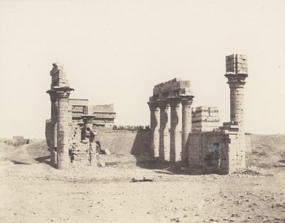 Erment Hermonthis, Vue Générale des Ruines -Temple et Mammisi, 1851-52, trykt 1853-54. af Félix Teynard