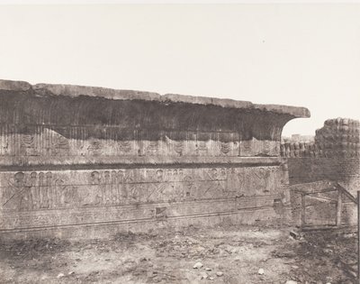 Esneh Latopolis, Sandy Construction - Ydervæg - Gesims..., 1851-52, trykt 1853-54. af Félix Teynard