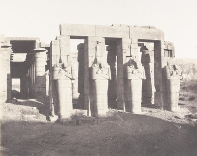 Gournah Theben, Palais Dit le Memnonium, 1851-52, trykt 1853-54. af Félix Teynard