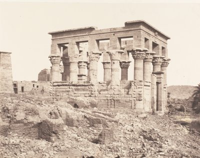 Fileh Philae Island, East Block - Set fra siden fra punkt D, 1851-52, trykt 1853-54. af Félix Teynard