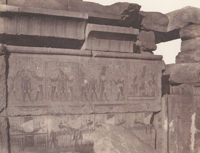 Karnak Theben, palads - konstruktion af granit - udskåret dekoration..., 1851-52, trykt 1853-54. af Félix Teynard