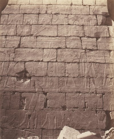Karnak Theben, Palace - Hypostyle Hall - Decoration of the Int..., 1851-52, trykt 1853-54. af Félix Teynard