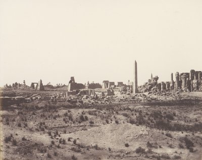 Karnak Theben, Generelt syn på ruinerne taget fra nordøst, i V, 1851-52, trykt 1853-54. af Félix Teynard
