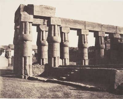 Louksor Theben, senere byggeri - Gallerier - Paralleller, 1851-52. af Félix Teynard