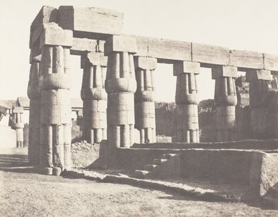 Louksor Theben, Later Construction - Parallel Galleries, 1851-52, trykt 1853-54. af Félix Teynard