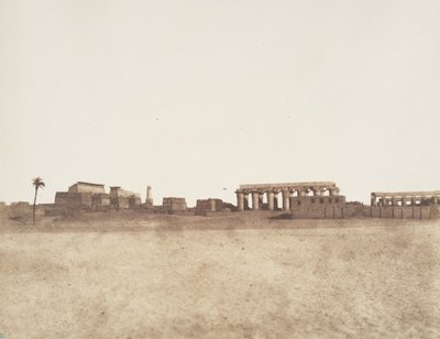 Louksor Theben, Generelt syn på ruinerne, 1851-52. af Félix Teynard
