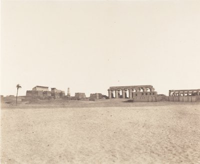 Louksor Theben, General View of the Ruins, 1851-52, trykt 1853-54. af Félix Teynard