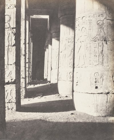 Medinet-Abou Theben, Constructions Posteriors - Second Court - Ga..., 1851-52, trykt 1853-54. af Félix Teynard