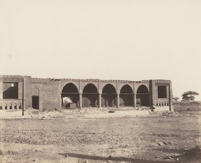 Syout, Caravanserai i ruiner, 1851-52, trykt 1853-54. af Félix Teynard