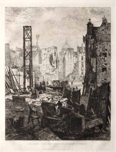 Nedrivninger til brolægning af Boulevard St. Germain af Félix Vallotton