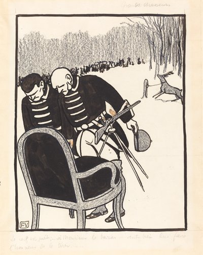 Store jægere - Hjorten er klar, 1903. af Félix Vallotton