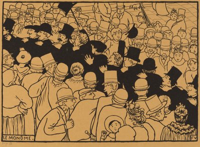 Le Monôme (Paradering gennem gaderne i enkelt fil) af Félix Vallotton