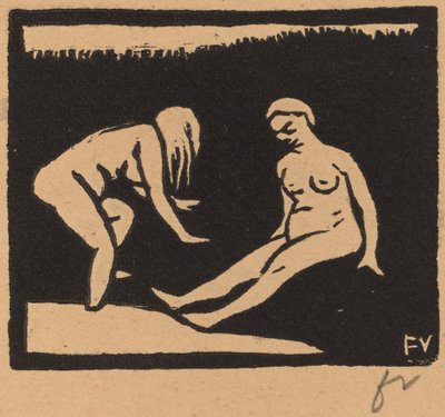 Forlader vandet (La sortie du bain) af Félix Vallotton