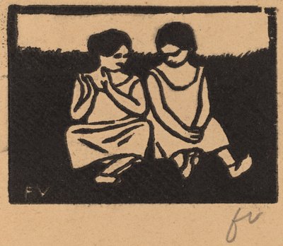 Two Girls in Chemises To girls in Chemises, 1893. af Félix Vallotton