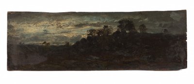 Barbizon, aften, 2. halvdel af det 19. århundrede (olie på træ) af Félix Ziem