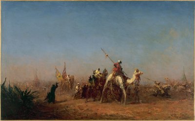 Karavane på vej til Mekka, mellem 1880 og 1885 (olie på lærred) af Félix Ziem