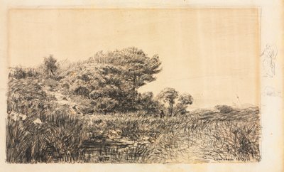 Edge of Marsh ved Couronne, 1863. af Félix Ziem