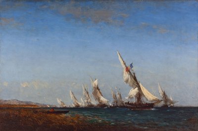 Fiskere vender tilbage til Martigues, 2. halvdel af det 19. århundrede (olie på lærred) af Félix Ziem