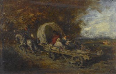 Vognen, mellem 1843 og 1844 (olie på træ) af Félix Ziem