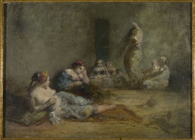 Haremmet, mellem 1855 og 1856 (olie på træ) af Félix Ziem