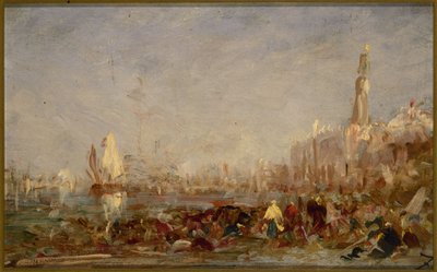 Venedig, 2. halvdel af det 19. århundrede (olie på træ) af Félix Ziem