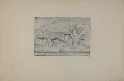 Reliefpanel af hund af Flora Merchant