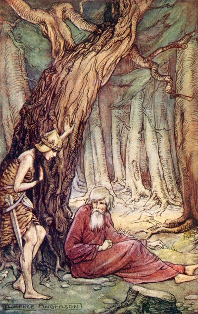 Boadicea and the Druid, fra digtet Boadicea af William Cowper, fra Reading from Historical Romances, udgivet 1914 af Florence Anderson