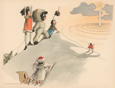 Illustration til The Golliwoggs Polar Adventures af Florence K. Upton