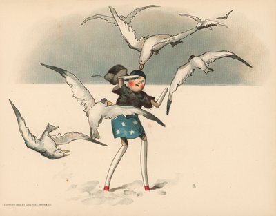 Illustration til The Golliwoggs Polar Adventures af Florence K. Upton