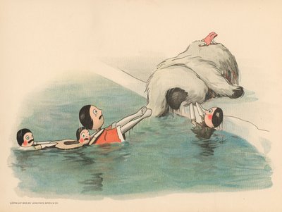 Illustration til The Golliwoggs Polar Adventures af Florence K. Upton