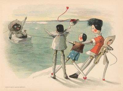 Illustration til The Golliwoggs Polar Adventures af Florence K. Upton