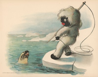 Illustration til The Golliwoggs Polar Adventures af Florence K. Upton
