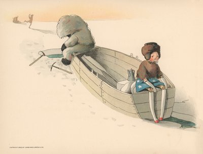 Illustration til The Golliwoggs Polar Adventures af Florence K. Upton