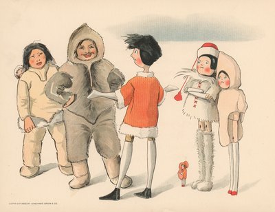 Illustration til The Golliwoggs Polar Adventures af Florence K. Upton