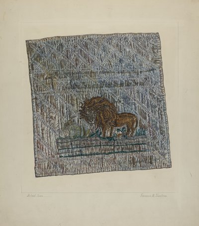 Quiltblok: "Audax et Fides" af Florence Truelson