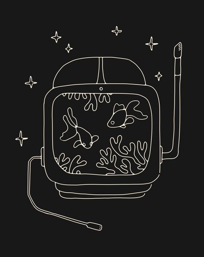 Astronauthjelm i vand af Florent Bodart