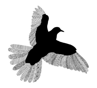 Bird Line Art af Florent Bodart