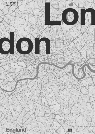 London Minimal kort af Florent Bodart