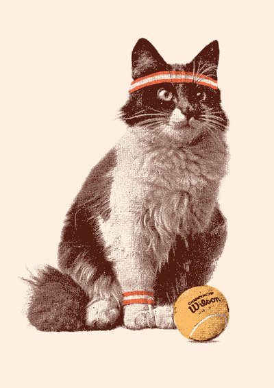 Tennis Cat, 2021 (digital) af Florent Bodart